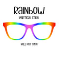 RAINBOW VERTICAL GRADIENT Eyewear Toppers, comes with N52 magnets