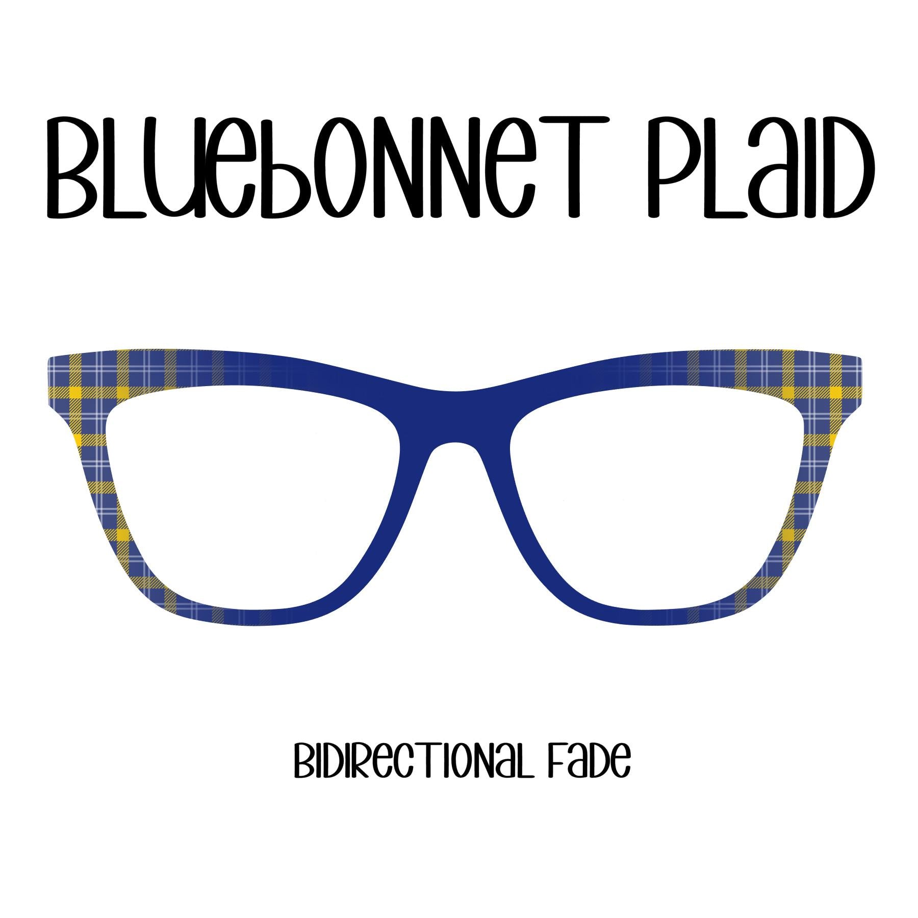 BLUEBONNET PLAID Eyewear Toppers, comes with N52 magnets
