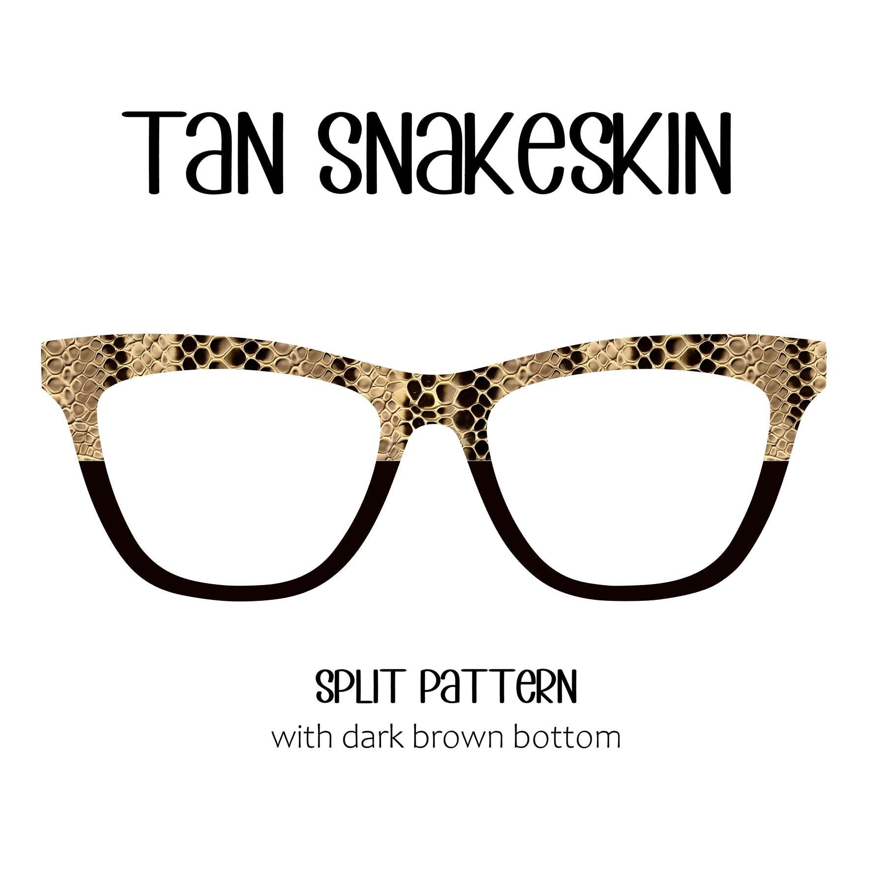 TAN SNAKESKIN Eyewear Toppers, comes with N52 magnets