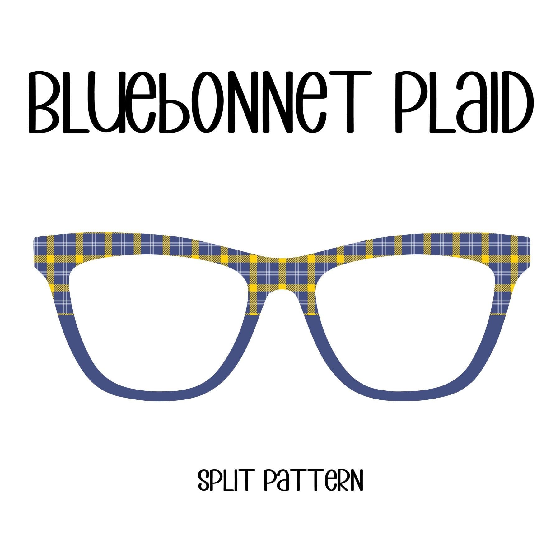 BLUEBONNET PLAID Eyewear Toppers, comes with N52 magnets