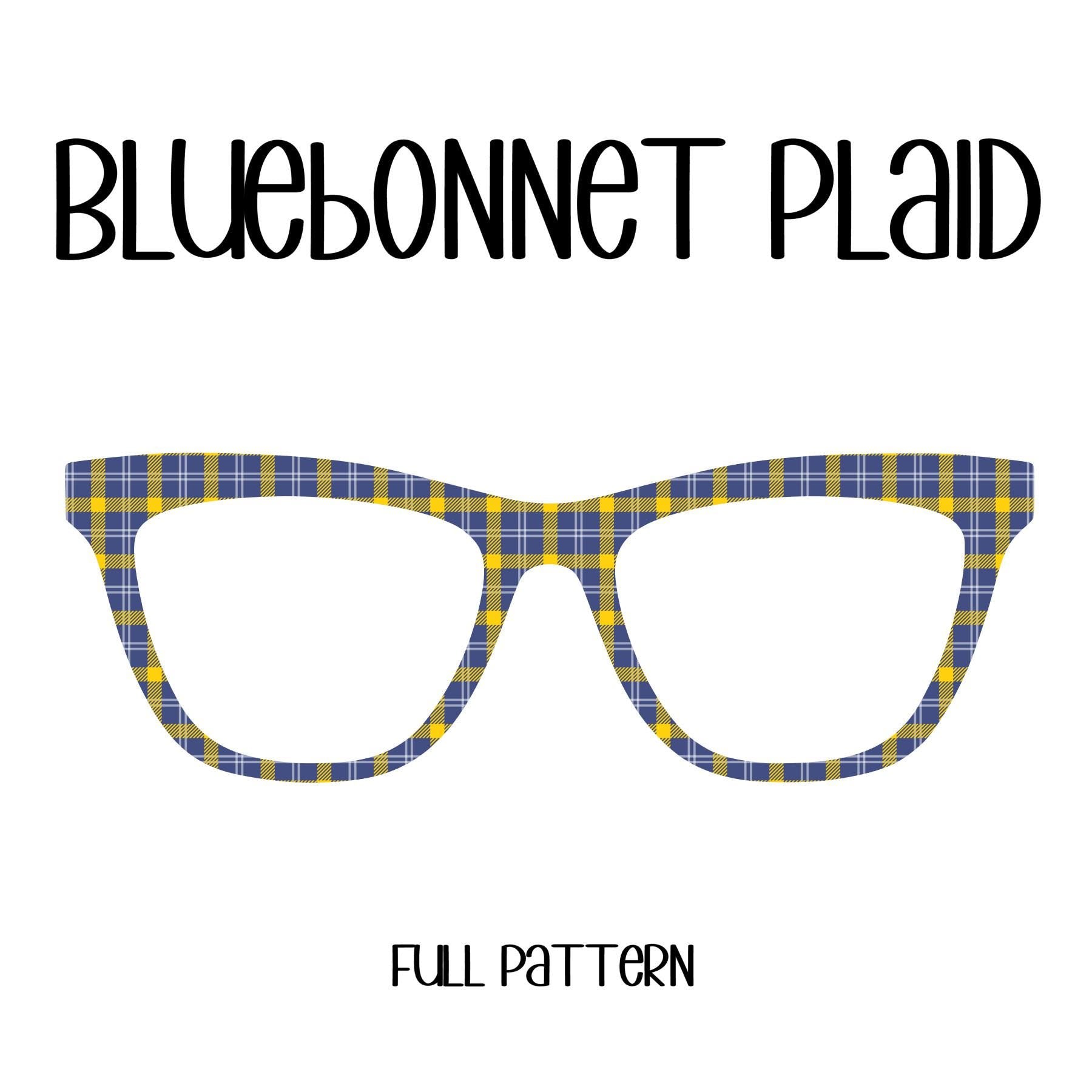 BLUEBONNET PLAID Eyewear Toppers, comes with N52 magnets