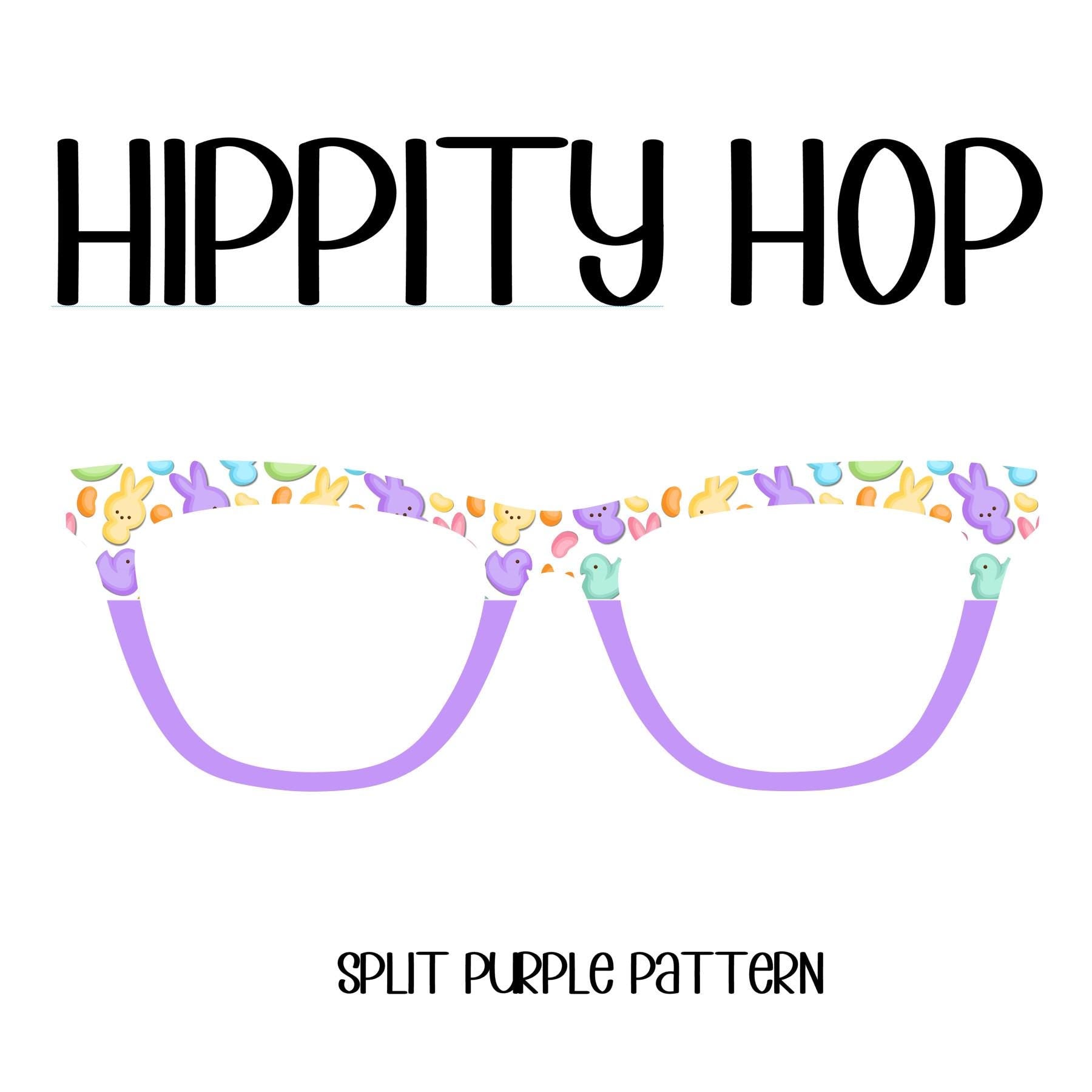 HIPPITY HOP (White Background) Eyewear Toppers, comes with N52 magnets