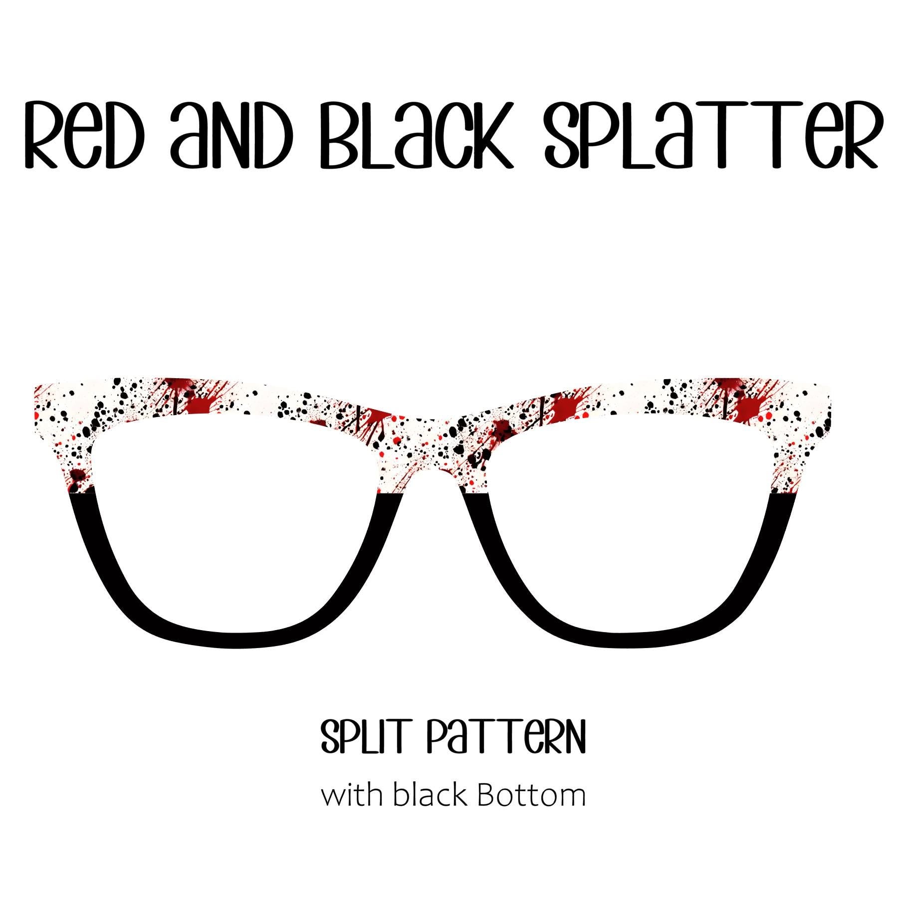 RED and BLACK SPLATTER Eyewear Toppers, comes with N52 magnets