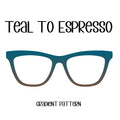 TEAL TO ESPRESSO Horizontal Gradient Eyewear Topper, comes with N52 magnets