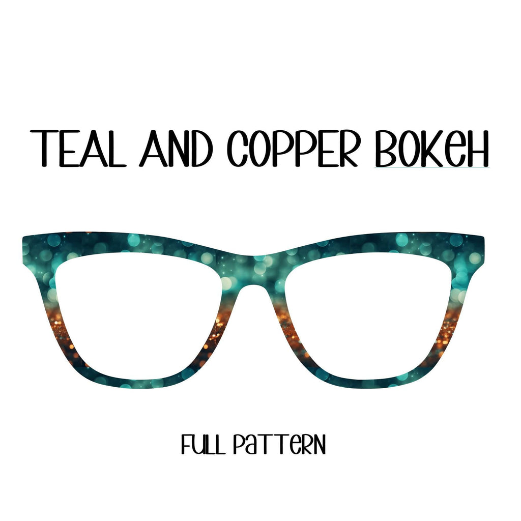 TEAL and COPPER BOKEH Eyewear Toppers, comes with N52 magnetsts