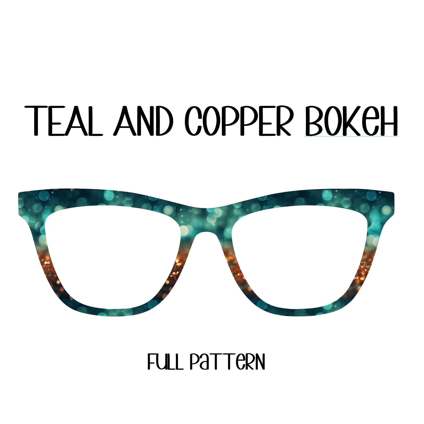 TEAL and COPPER BOKEH Eyewear Toppers, comes with N52 magnetsts