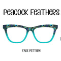 PEACOCK FEATHERS Eyewear Toppers, comes with N52 magnets