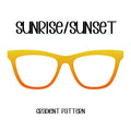 SUNRISE SUNSET Horizontal Gradient Eyewear Topper, comes with N52 magnets