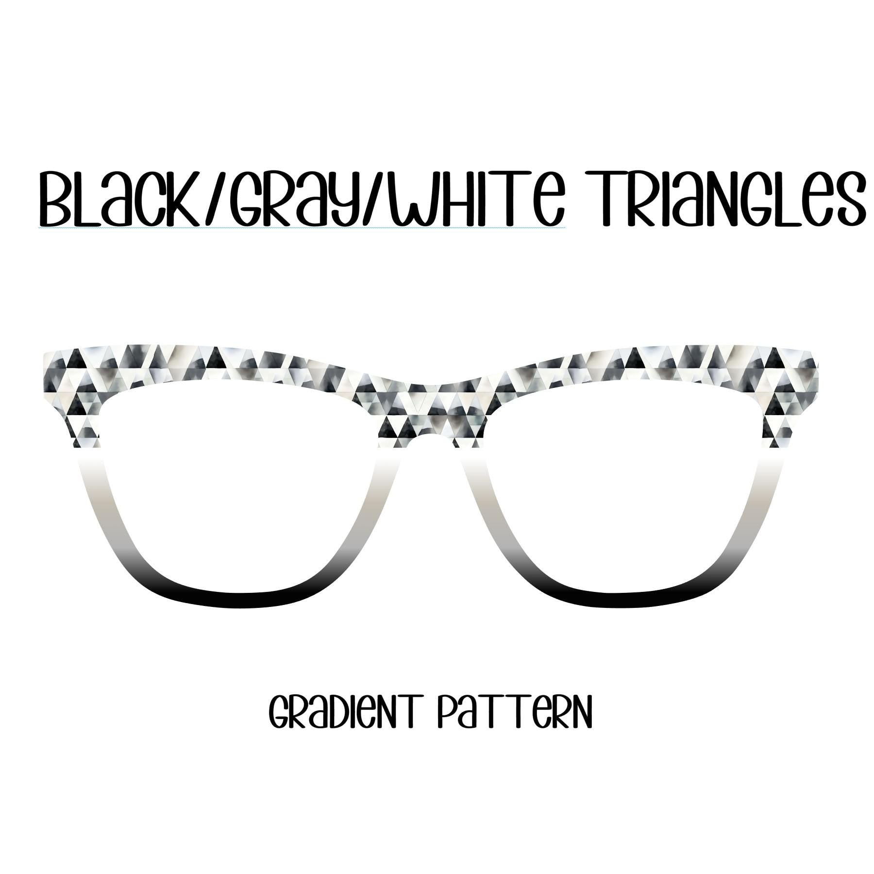 BLACK, GRAY and WHITE Triangles Eyewear Toppers, comes with N52 magnets