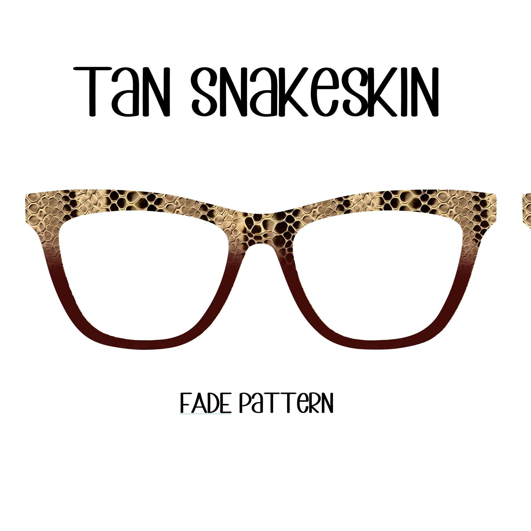 TAN SNAKESKIN Eyewear Toppers, comes with N52 magnets