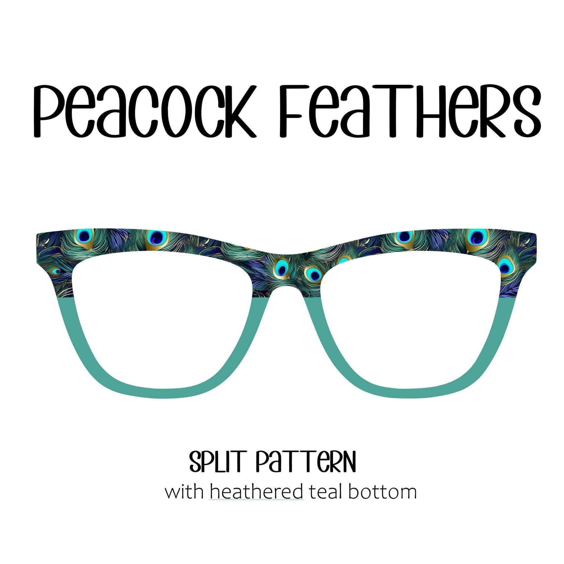 PEACOCK FEATHERS Eyewear Toppers, comes with N52 magnets