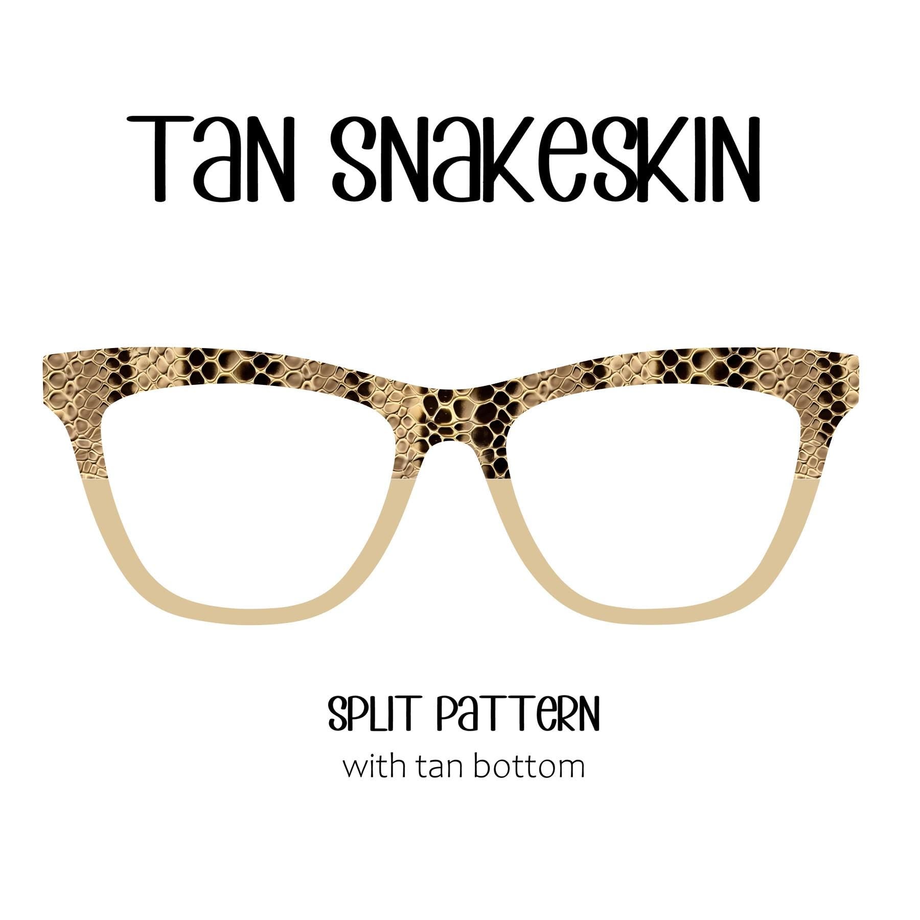 TAN SNAKESKIN Eyewear Toppers, comes with N52 magnets