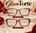 GLAM TORTE in Red and Silver or Red and Gold Glitter Eyewear Toppers, comes with N52 magnets (Copy)