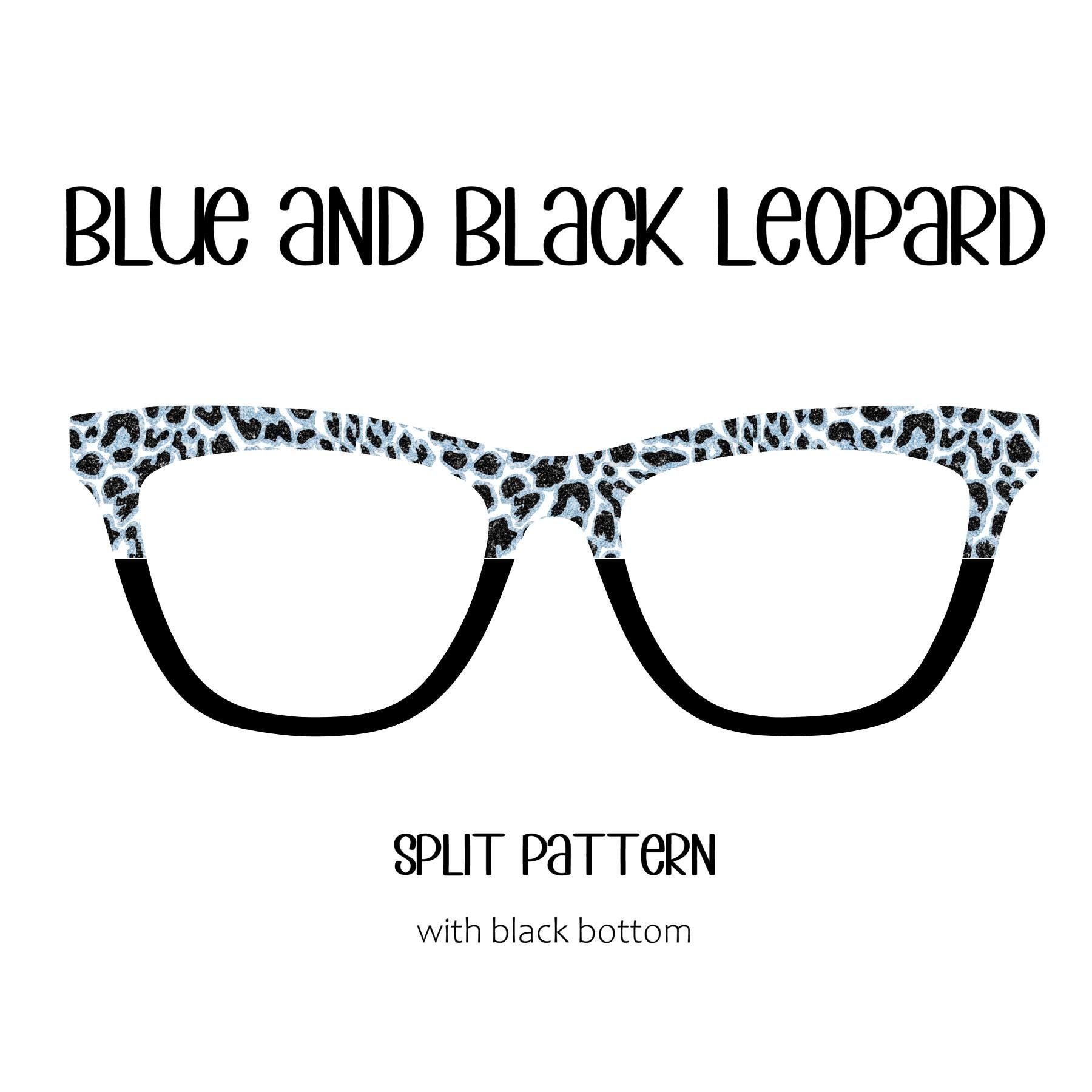 BLUE and BLACK LEOPARD Eyewear Toppers, comes with N52 magnets