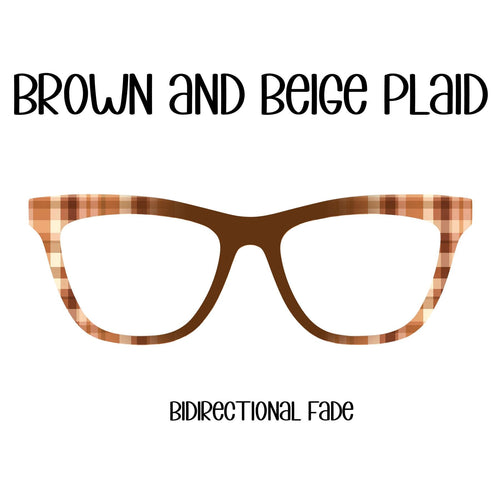 BROWN and BEIGE PLAID Eyewear Toppers, comes with N52 magnets