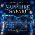 SAPPHIRE SAFARI: GLAMOUR AND GLITZ COLLECTION Eyewear Toppers, comes with N52 magnets
