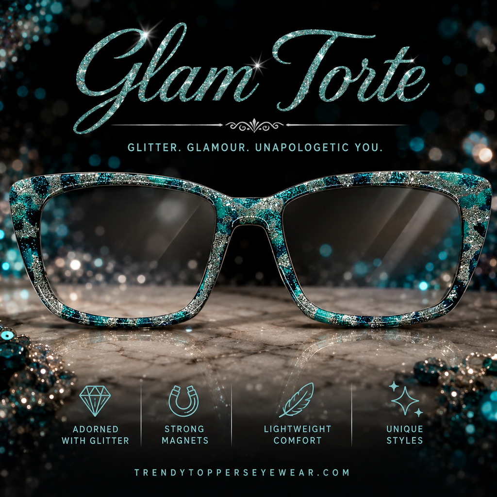 GLAM TORTE Eyewear Toppers, comes with N52 magnets