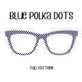BLUE POLKA DOTS Eyewear Toppers, comes with N52 magnets