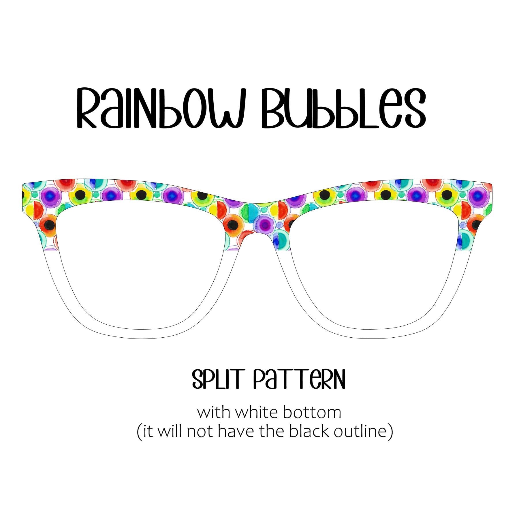 RAINBOW BUBBLES Eyewear Toppers, comes with N52 magnets
