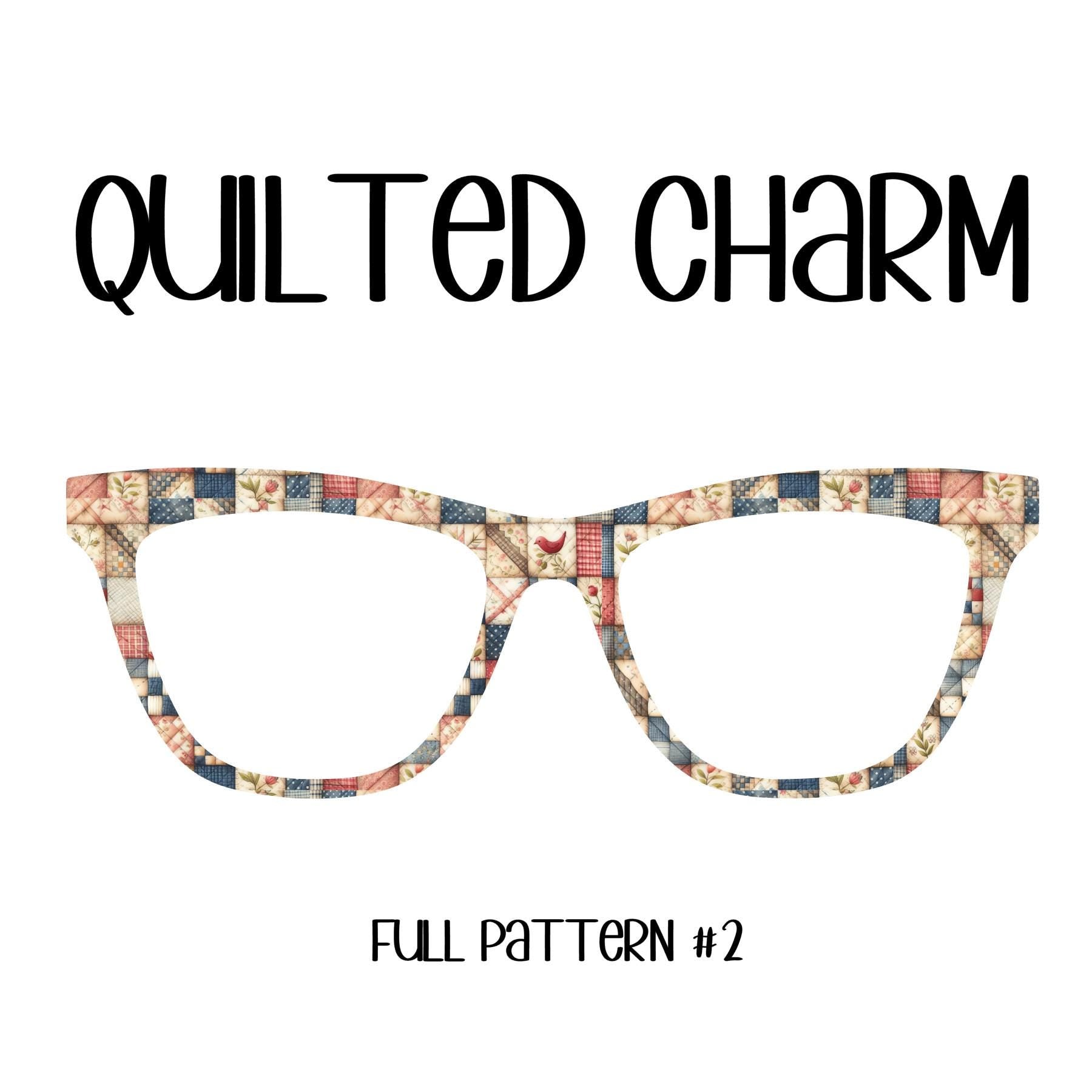 QUILTED CHARM - Choose Pattern #1 or #2 Eyewear Toppers, comes with N52 magnets