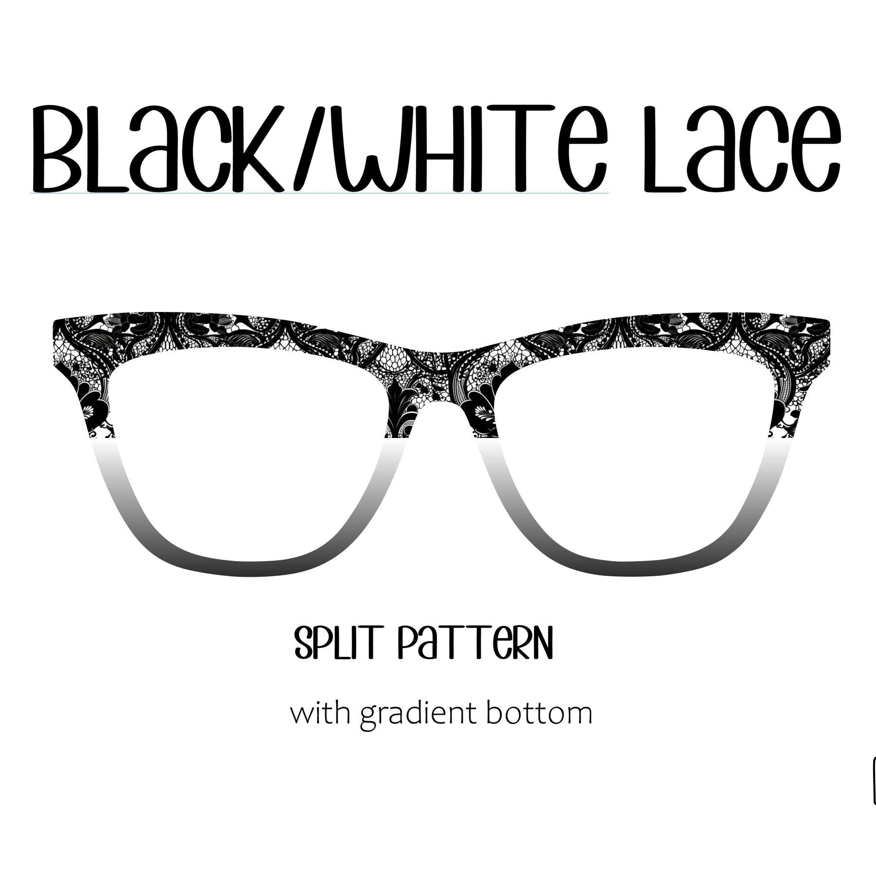 BLACK/WHITE LACE Eyewear Toppers, comes with N52 magnets