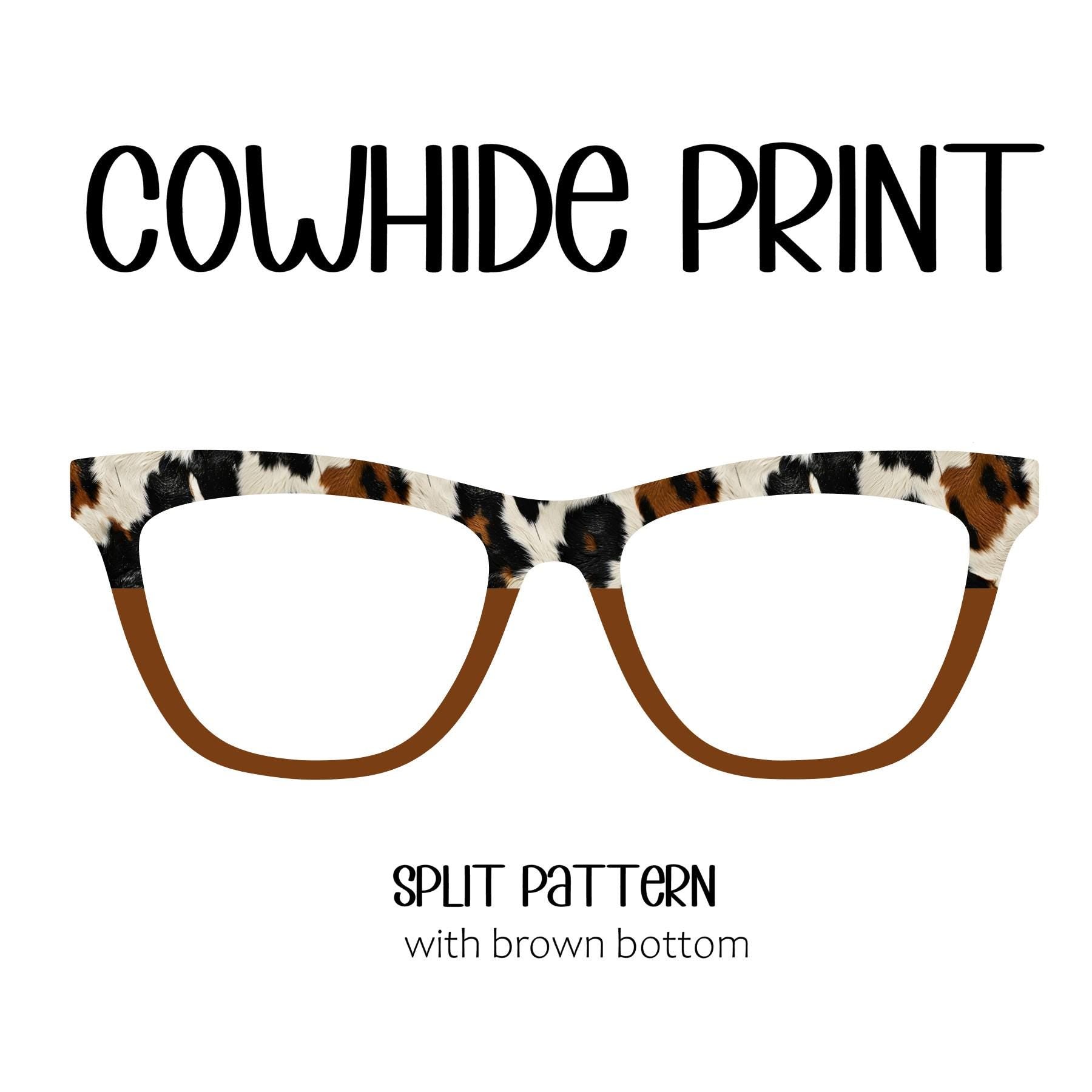 COWHIDE PRINT Eyewear Toppers, comes with N52 magnets