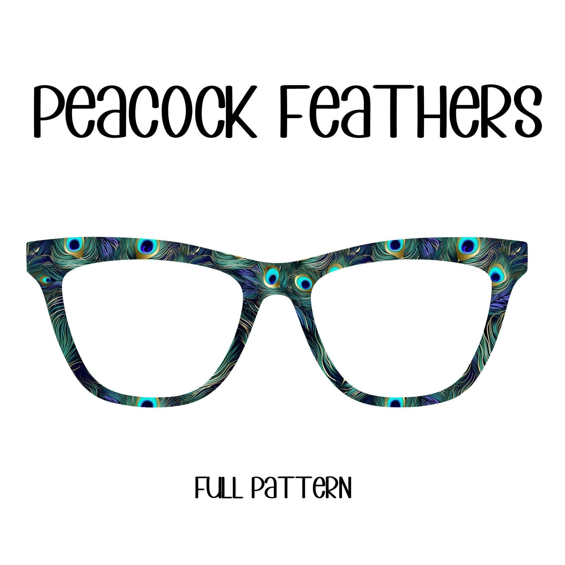 PEACOCK FEATHERS Eyewear Toppers, comes with N52 magnets