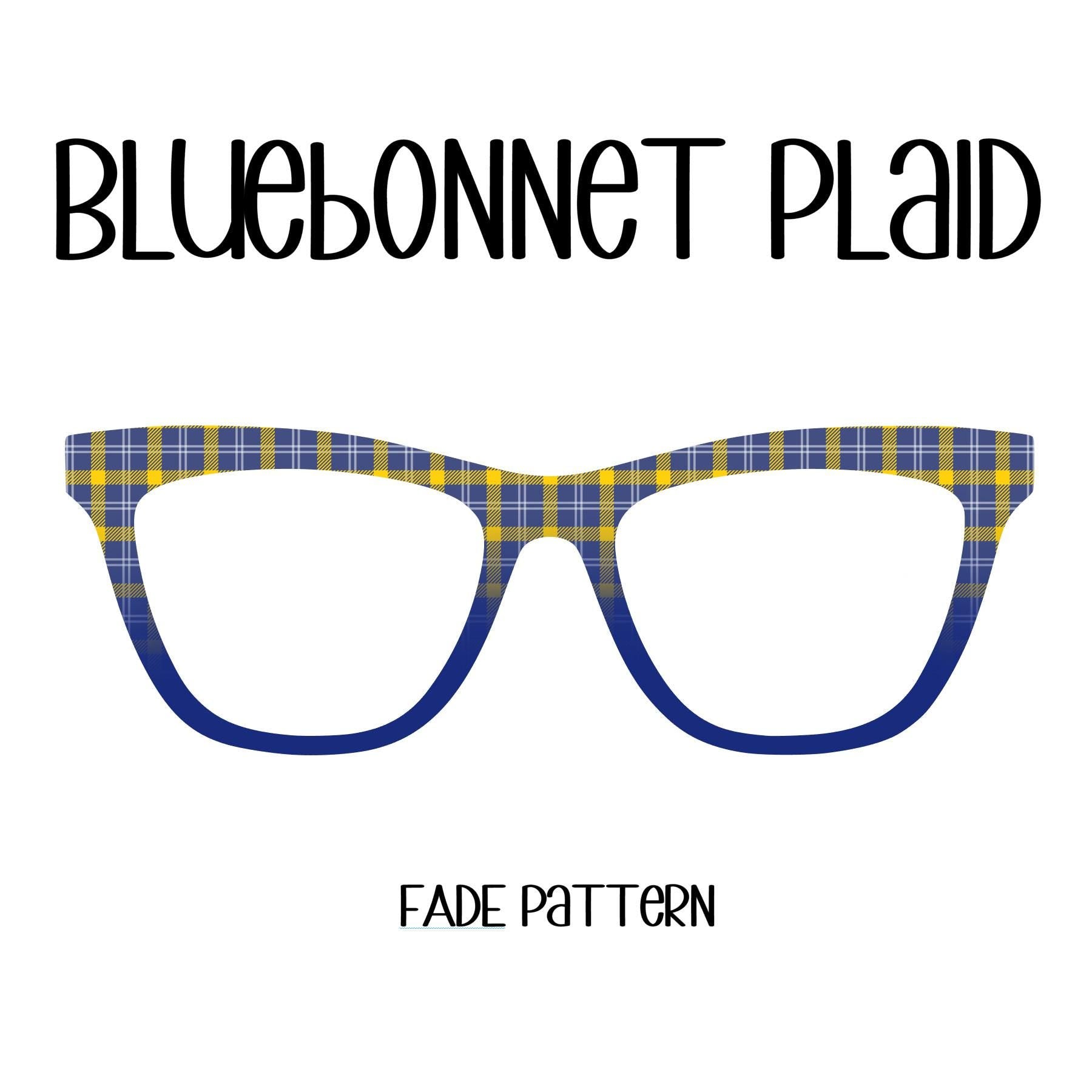 BLUEBONNET PLAID Eyewear Toppers, comes with N52 magnets
