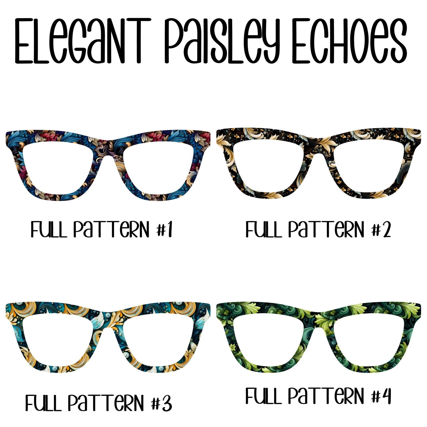 ELEGANT PAISLEY ECHOES-Your choice! Eyewear Toppers, comes with N52 magnets