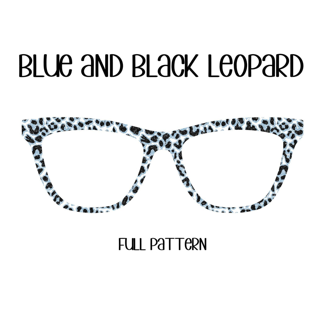 BLUE and BLACK LEOPARD Eyewear Toppers, comes with N52 magnets