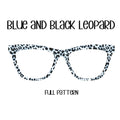 BLUE and BLACK LEOPARD Eyewear Toppers, comes with N52 magnets