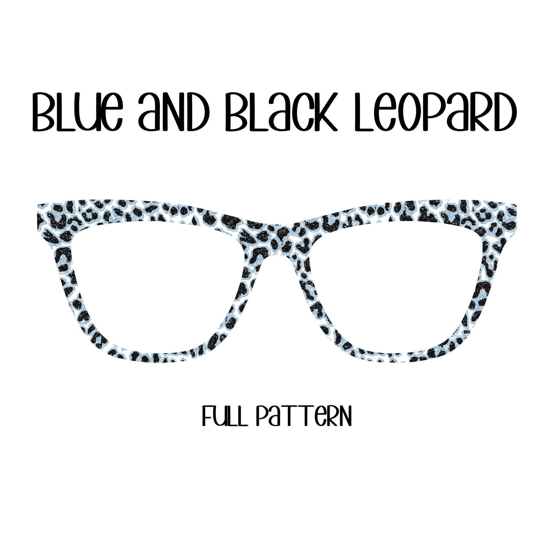 BLUE and BLACK LEOPARD Eyewear Toppers, comes with N52 magnets