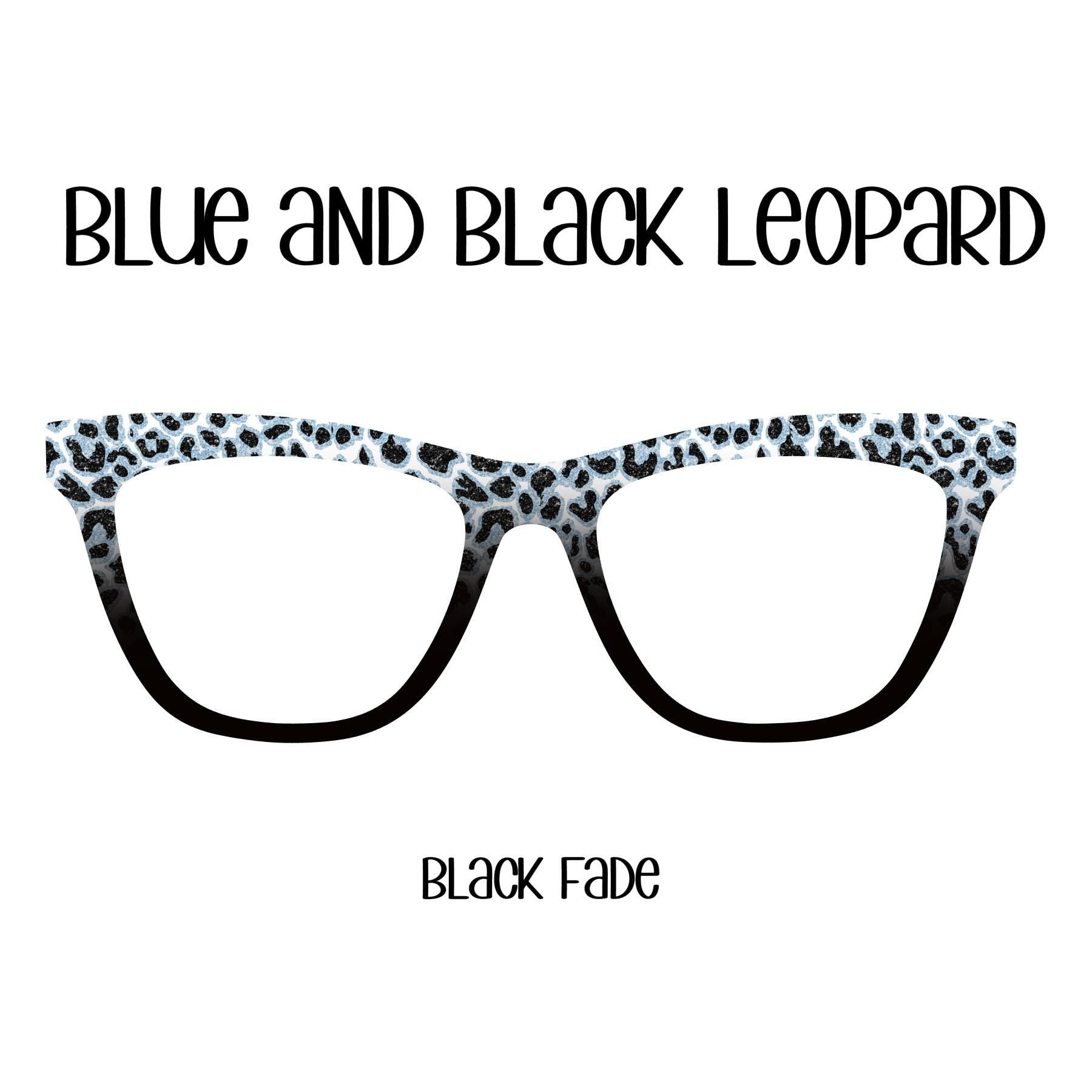 BLUE and BLACK LEOPARD Eyewear Toppers, comes with N52 magnets