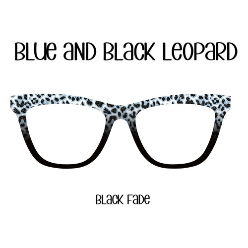 BLUE and BLACK LEOPARD Eyewear Toppers, comes with N52 magnets