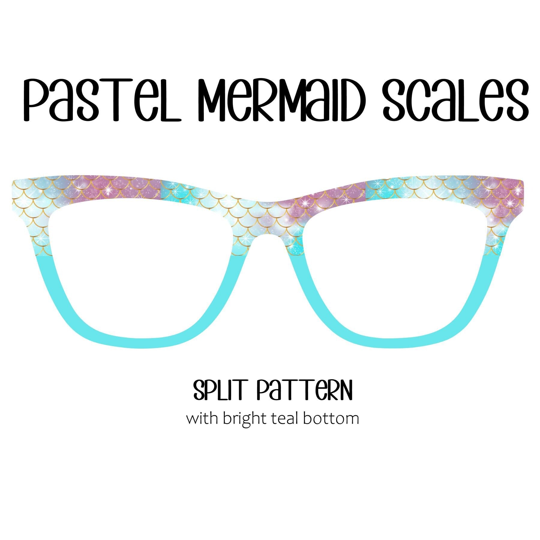 PASTEL MERMAID SCALES Eyewear Toppers, comes with N52 magnets
