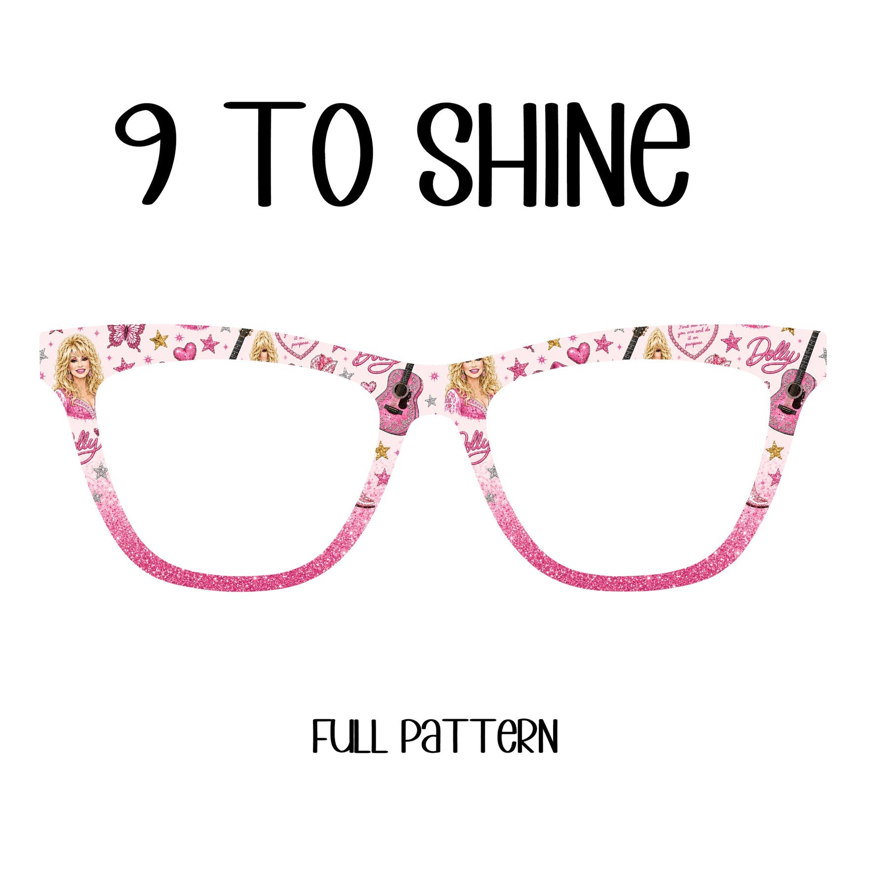 9 TO SHINE-DOLLY PARTON TRIBUTE Eyewear Toppers, comes with N52 magnets attached