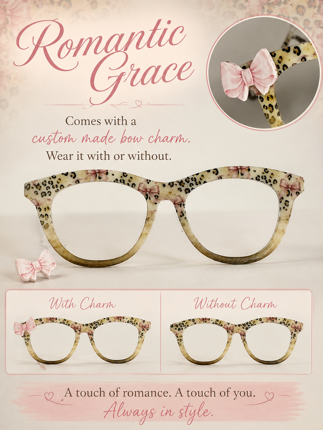 ROMANTIC GRACE Eyewear Toppers, comes with N52 magnets