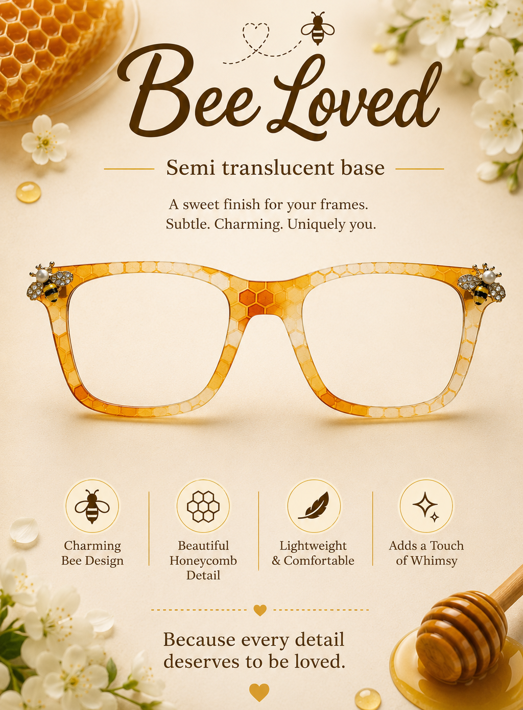 BEE LOVED Eyewear Toppers, comes with N52 magnets