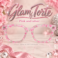 GLAM TORTE in Pink and Silver Glitter Eyewear Toppers, comes with N52 magnets
