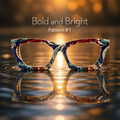 MOSAIC MELODY - 5 DESIGNS Texturized Eyewear Toppers, comes with N52 magnets attached