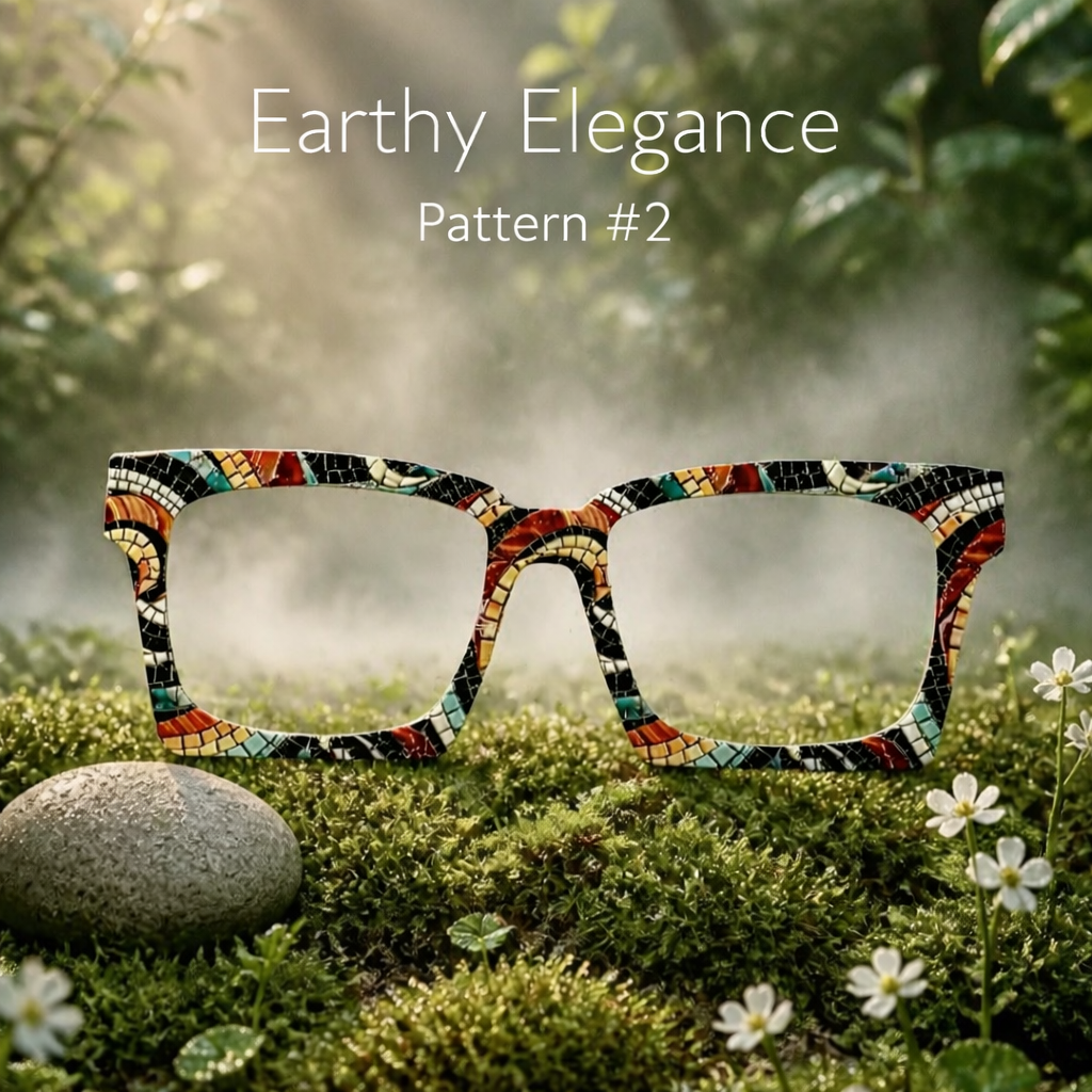 MOSAIC MELODY - 5 DESIGNS Texturized Eyewear Toppers, comes with N52 magnets attached