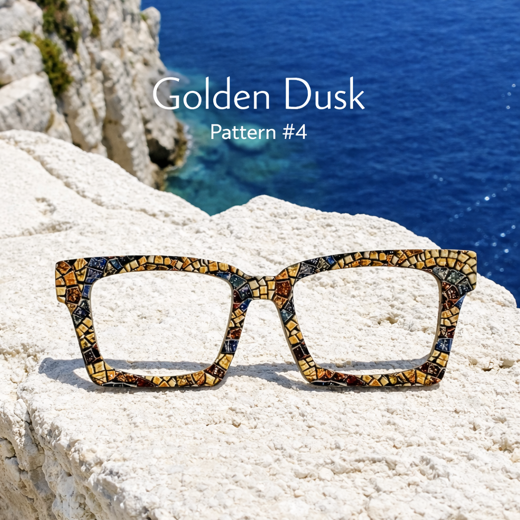 MOSAIC MELODY - 5 DESIGNS Texturized Eyewear Toppers, comes with N52 magnets attached