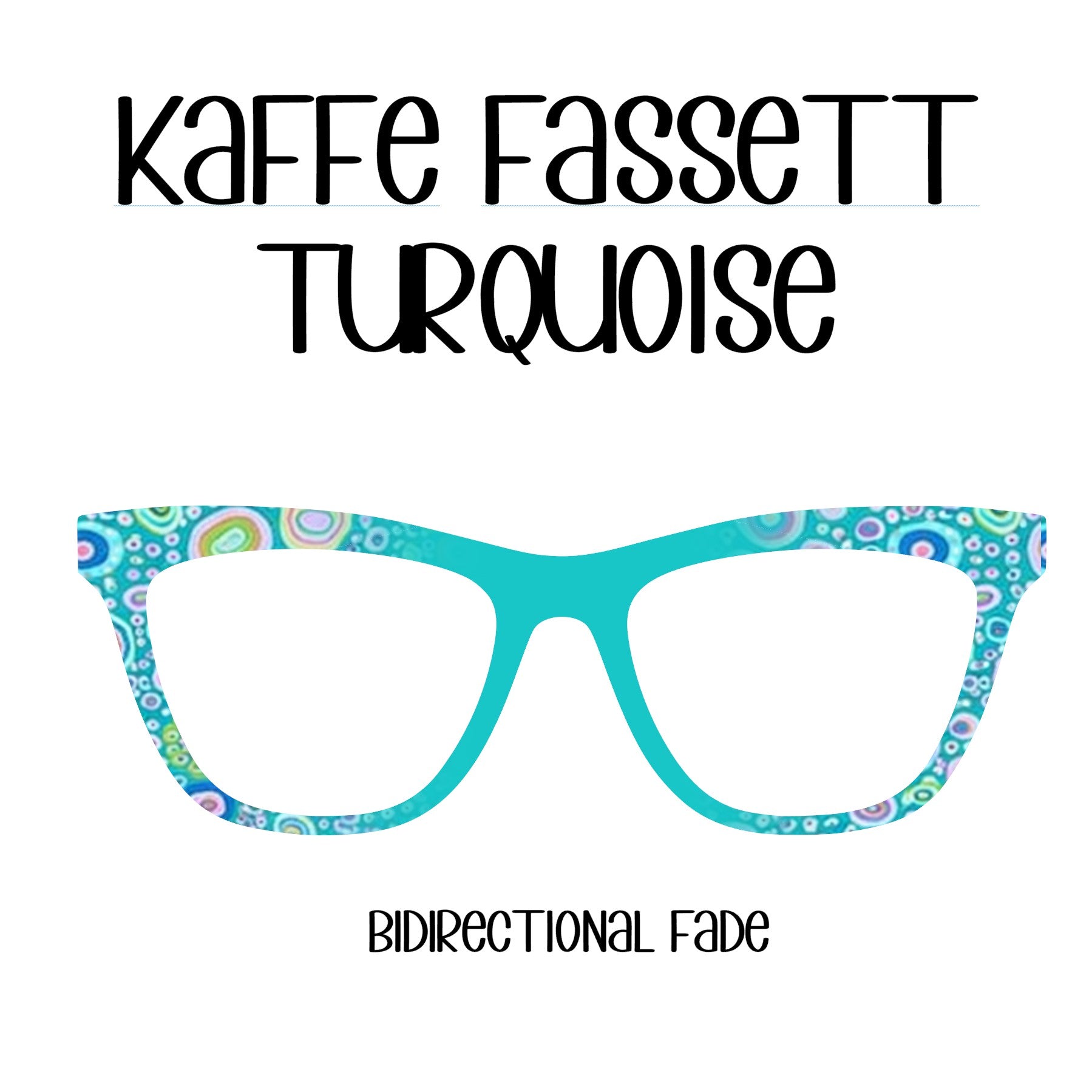 TURQUOISE-Kaffe Fasset Inspired Eyewear Toppers, comes with N52 magnets attached