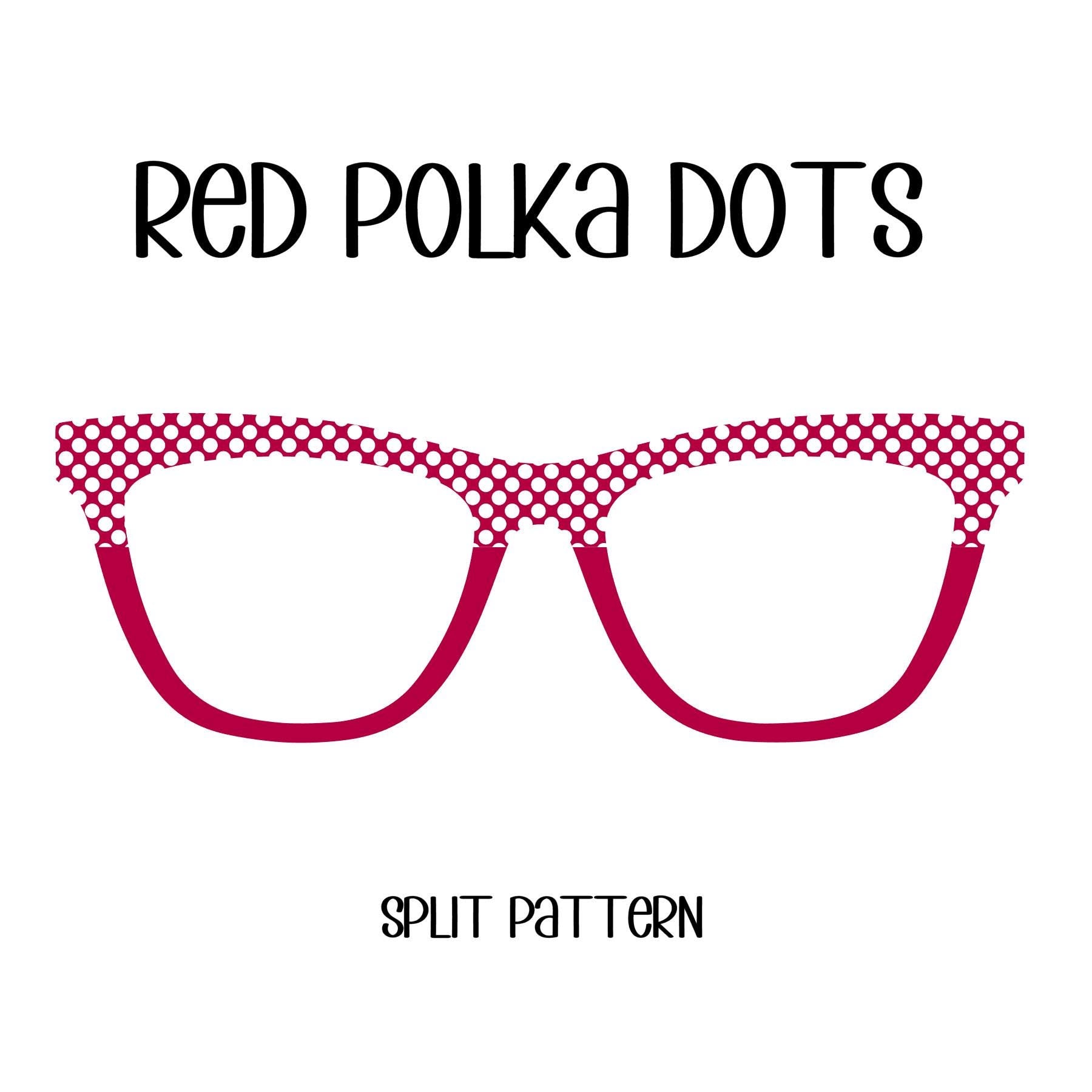 RED POLKA DOTS Eyewear Toppers, comes with N52 magnets