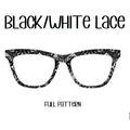 BLACK/WHITE LACE Eyewear Toppers, comes with N52 magnets