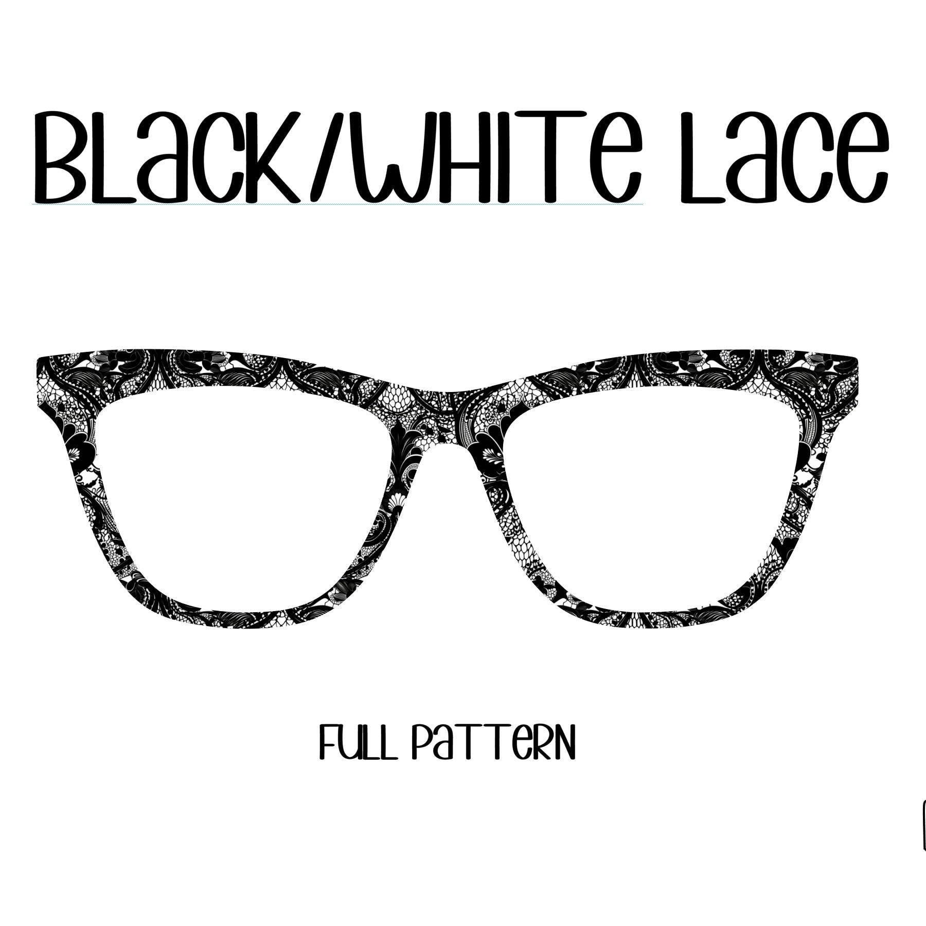 BLACK/WHITE LACE Eyewear Toppers, comes with N52 magnets