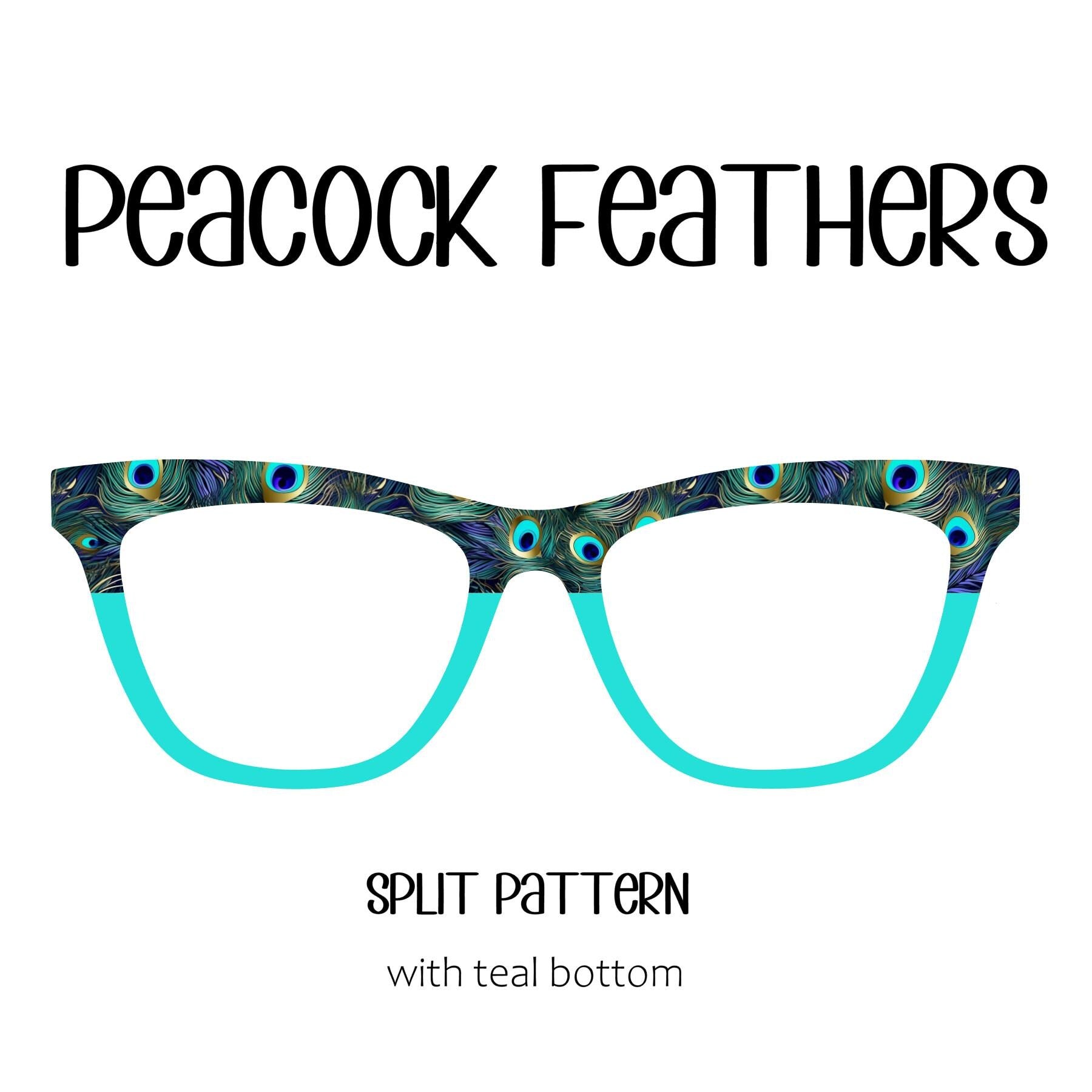 PEACOCK FEATHERS Eyewear Toppers, comes with N52 magnets