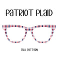 PATRIOTIC PLAID Eyewear Toppers, comes with N52 magnets