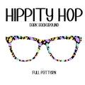 HIPPITY HOP (Black Background) Eyewear Toppers, comes with N52 magnets