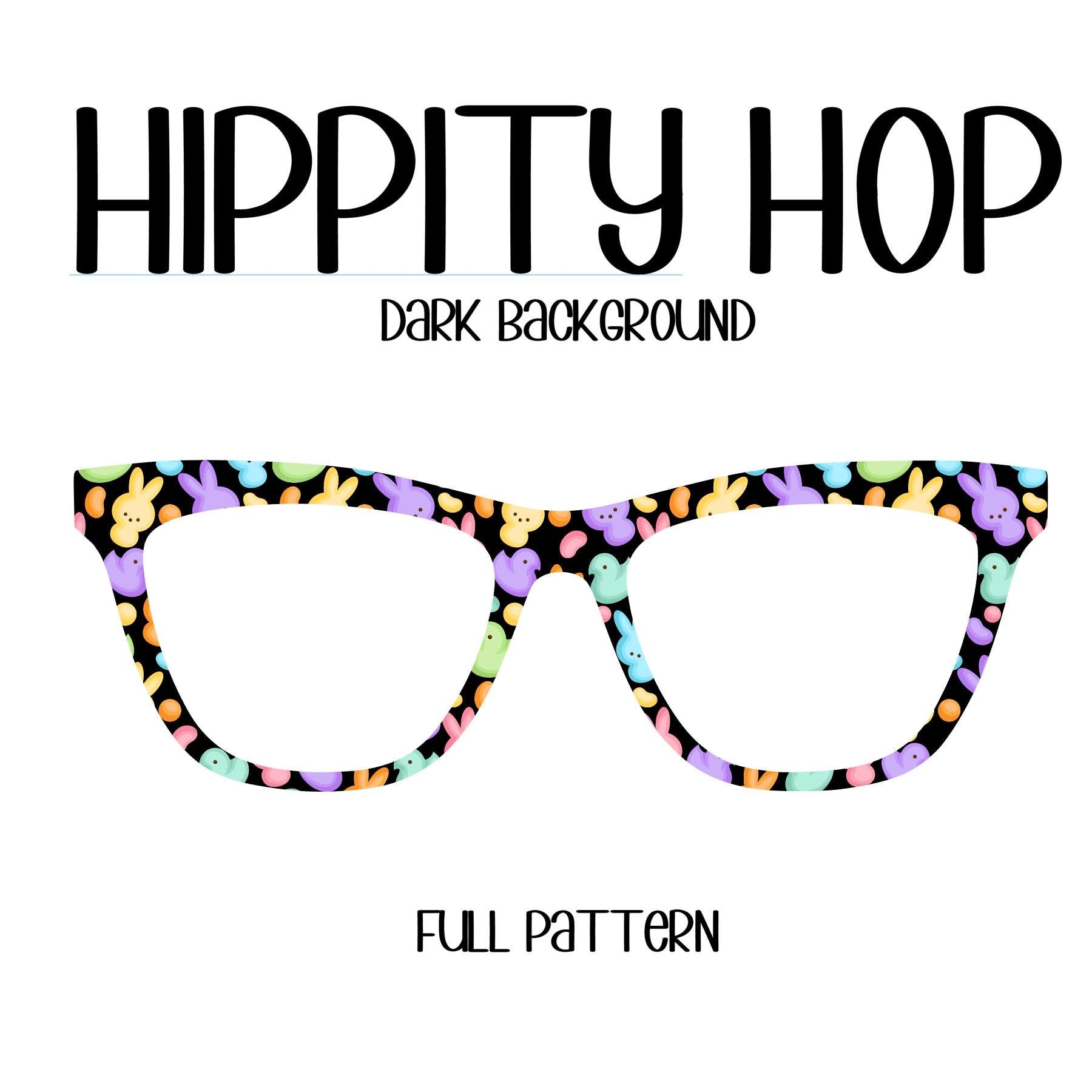 HIPPITY HOP (Black Background) Eyewear Toppers, comes with N52 magnets